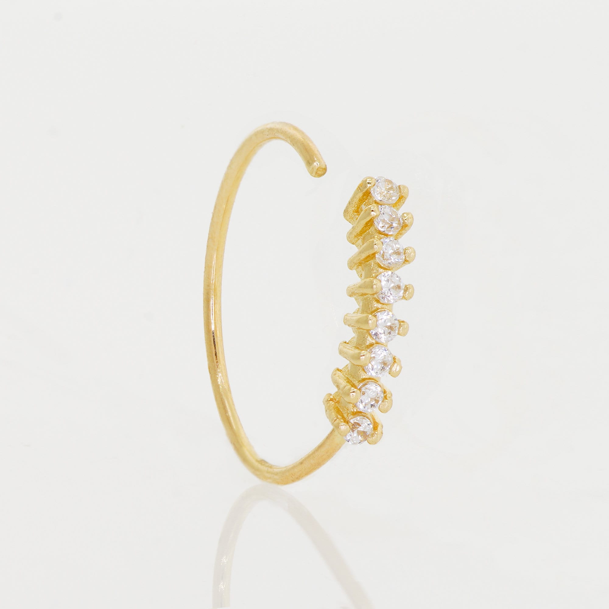 Piercing pagoda gold nose on sale ring