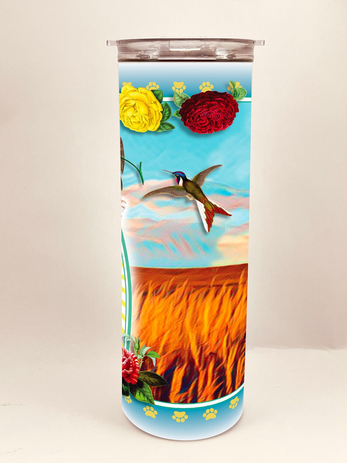 Custom CAT Photo Tumbler, 20 Oz. Premium Stainless Steel With Spillproof Lid, Original Design by ...