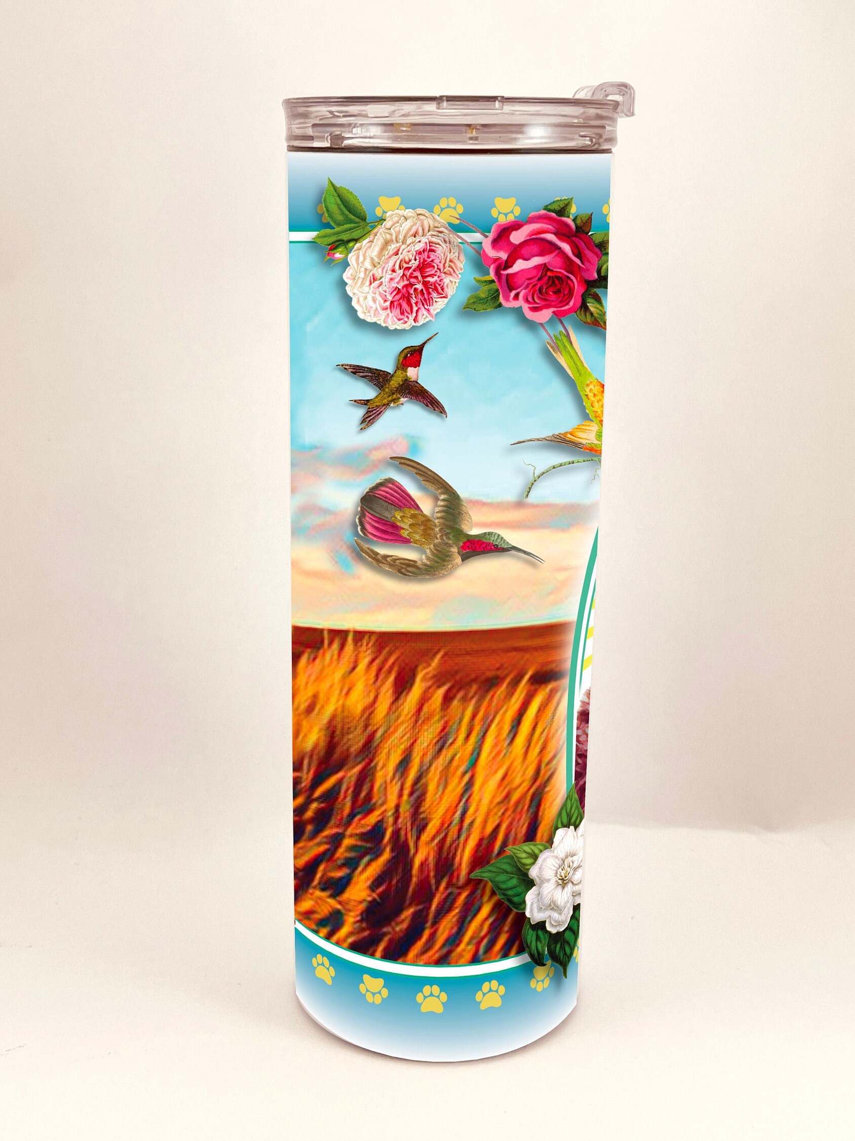 Custom CAT Photo Tumbler, 20 Oz. Premium Stainless Steel With Spillproof Lid, Original Design by ...