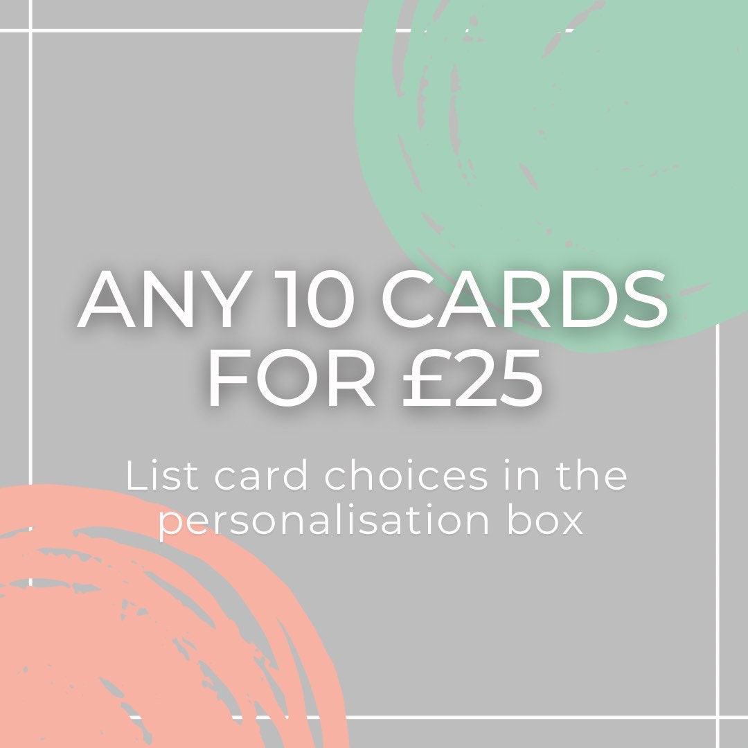 Greetings Cards Pack Any 10 for 25 Pounds Bundle Bargain Free Delivery