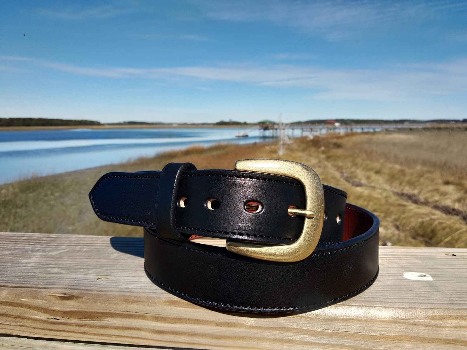 Black Mens Leather Belt Wickett and Craig Black and Chestnut Etsy