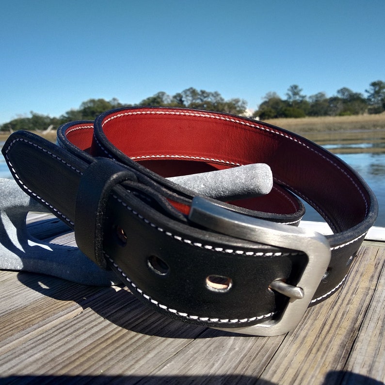 mens red dress belt