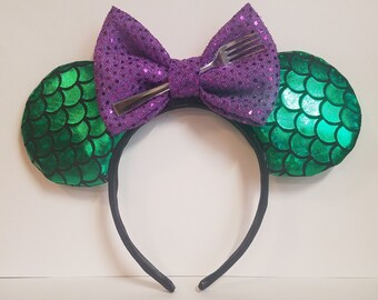 Ariel the Little Mermaid inspired Minnie Mouse Ears