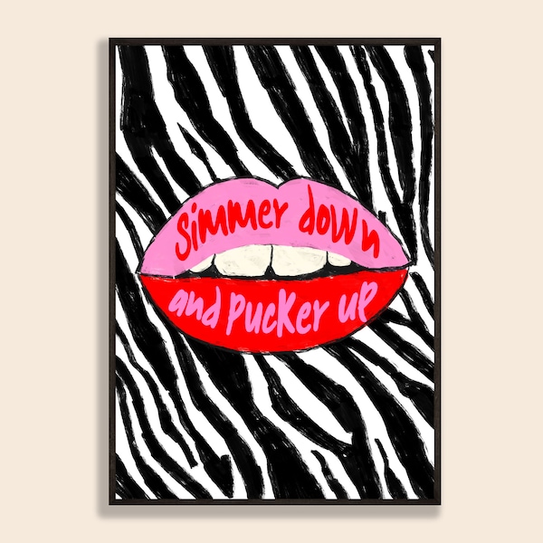 Simmer Down And Pucker Up / Arctic Monkeys Illustration / Music Poster / Gift / Print