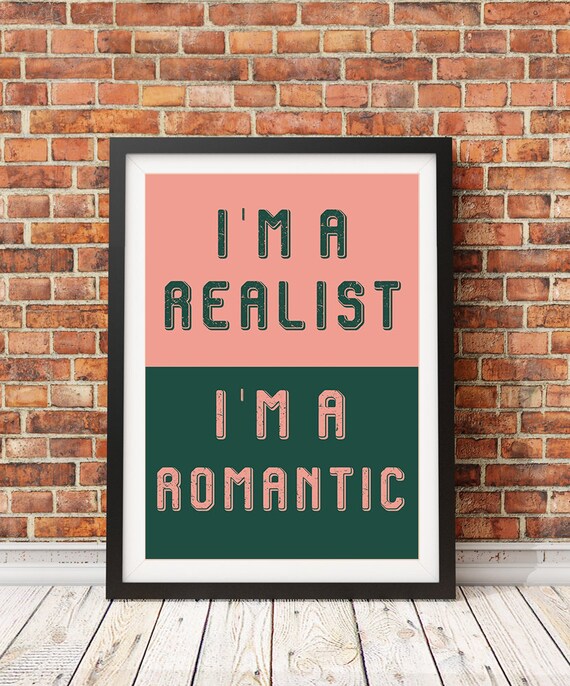The Cribs I M A Realist I M A Romantic Poster Print Etsy