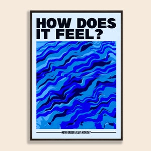 NEW ORDER / Blue Monday / How Does It Feel? / Music / Statement / Poster / Print / Gift