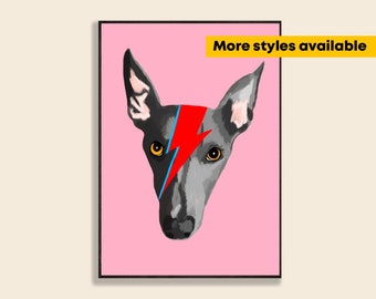 Ziggy Pet Portrait / Personalised / Illustration / Print