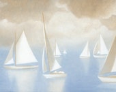 Sailboat Study - Giclee archival print, signed by the artist.