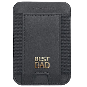 Best Dad Cartera magnética de cuero con imán para guardar de 1 a 7 tarjetas para iPhone 15 14 13 12 Pro/Pro Max/Plus