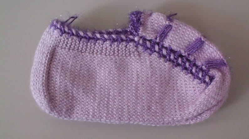 Traditional Turkish handmade knitted socks slippers