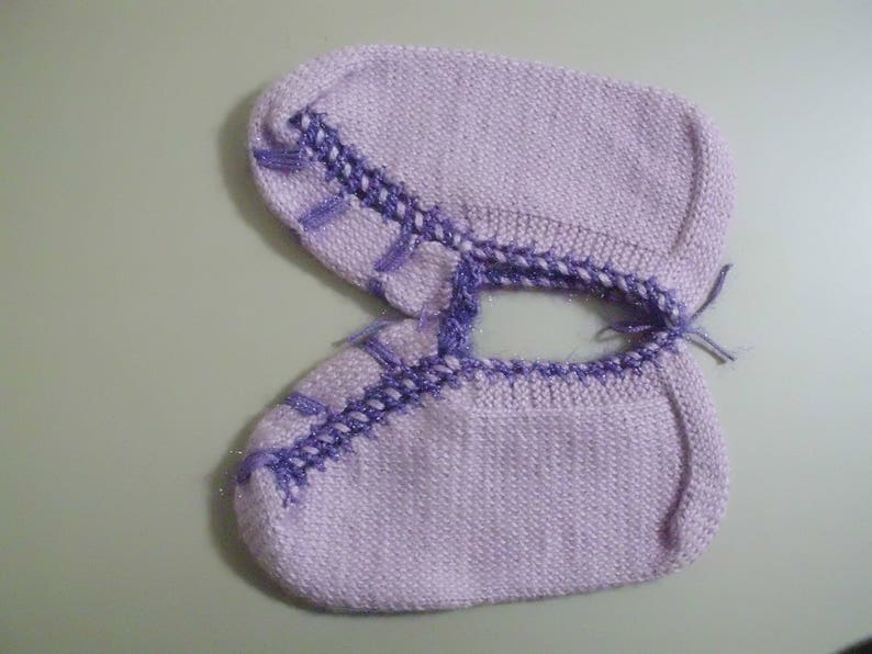 Traditional Turkish handmade knitted socks slippers