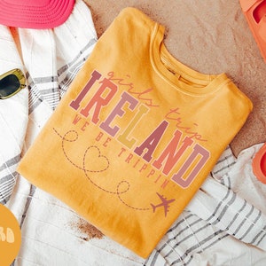 アイルランド シャツ、女子旅行 T シャツ、女子旅行記念品シャツ、バケーション T シャツ、マッチング グループ T シャツ、友達旅行、女性用 T シャツ
