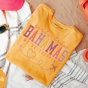 バハマ シャツ、女子旅行 T シャツ、女子旅行記念品シャツ、バケーション T シャツ、マッチング グループ T シャツ、友達旅行、女性用 T シャツ