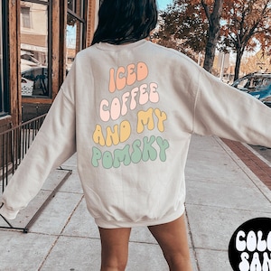 Pomsky Dog Mom BACK PRINT Sweatshirt, Gifts, Funny Sweater Shirt, Jumper, Men Women, Him Her