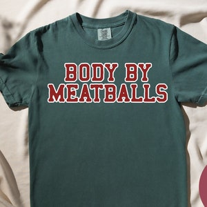 Camisa Meatballs, Presentes, CORES CONFORTÁVEIS, Camiseta, Camiseta de gola redonda, Gola redonda, Manga curta, Homens Mulheres