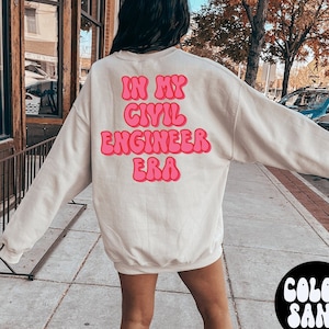 Civil Engineer BACK PRINT Sweatshirt, Gifts, Funny Sweater Shirt, Jumper, Men Women, Him Her
