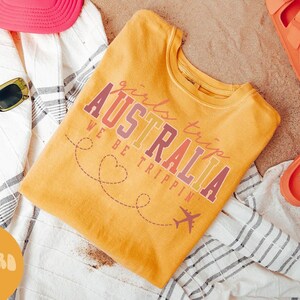 オーストラリア シャツ、女子旅行 T シャツ、女子旅行記念品シャツ、バケーション T シャツ、マッチング グループ T シャツ、友達旅行、女性用 T シャツ