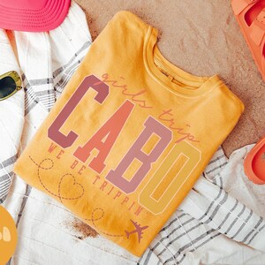 カボ メキシコ シャツ、女子旅行 T シャツ、女子旅行記念品シャツ、バケーション T シャツ、マッチング グループ T シャツ、友達旅行、女性用 T シャツ
