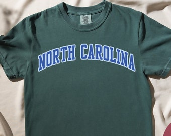 Camiseta de Carolina del Norte (NC), Regalos, Colores cómodos, Camiseta, Camiseta de cuello redondo, Cuello redondo, Manga corta, Para hombre y mujer