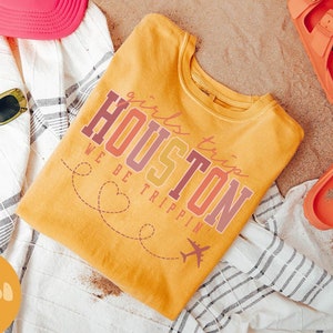 ヒューストン テキサス シャツ、女子旅行 T シャツ、女子旅行記念品シャツ、バケーション T シャツ、マッチング グループ T シャツ、友達旅行、女性用 T シャツ