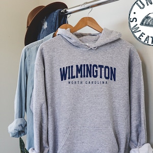 Wilmington North Carolina Geschenke, Hoodie, lustiger Pullover, Kapuzensweatshirt, Him Her, Unisex Pullover