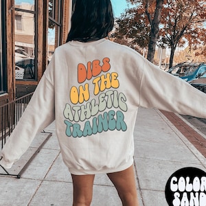 Athletische Trainer Frau Freundin Ehemann Jahrestag Hochzeit ZURÜCK PRINT Sweatshirt, Geschenke, lustige Pullover-Hemd, Pullover, Männer Frauen, Ihn Sie