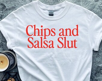 チップス＆サルサシャツ、ギフト、Tシャツ、Tシャツ、ユニセックス、面白い