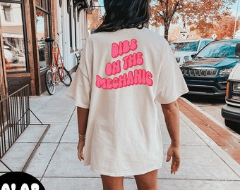 Mechaniker Frau Mann Hochzeit Verlobung Jahrestag BACK PRINT Shirt, Geschenke, Tshirt, T-Shirt, Unisex, Lustig