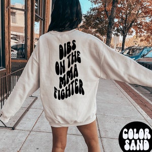 MMA Mixed Martial Arts Fighter Wife Girlfriend Husband Boyfriend BACK PRINT Sweatshirt, Gifts, Funny Sweater Shirt, Jumper, Men Women