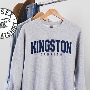 Kingston Jamaica Sweatshirt, Gifts, Funny Sweater Shirt, Jumper, Men Women, Him Her