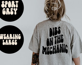 Mekaniker Fru Make Bröllop Förlovningsårsdag Baksida Tryck T-shirt, Gåvor, T-shirt, T-shirt, Unisex, Rolig