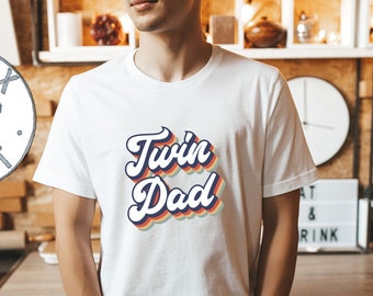 Twin Dad Daddy of Twins New Father Shirt, camiseta divertida, camiseta, regalos de cumpleaños para hombres y mujeres