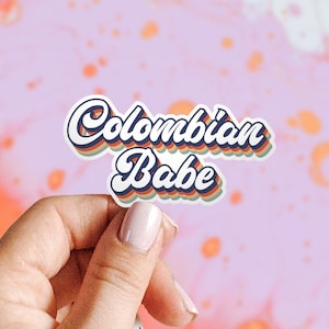 Colombian Babe Pride Colombia Sticker, Gifts, Kiss Cut, For Laptop, Funny Vinyl Sticker, Women Men, Him Her