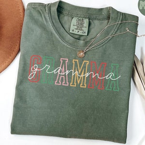Gramma Christmas Shirt, Gramma Gifts, Gramma Tee, Comfort Colors, Tshirt, Crewneck, Crew Neck, Women