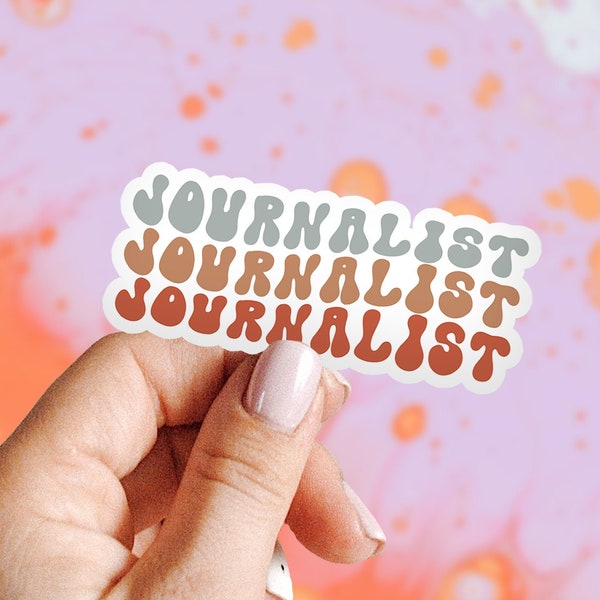 Journalist Journalism Graduate Graduation Sticker, Gifts, Kiss Cut, For Laptop, Funny Vinyl Sticker, Women Men, Him Her