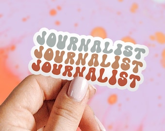 Journalist Journalism Graduate Graduation Sticker, Gifts, Kiss Cut, For Laptop, Funny Vinyl Sticker, Women Men, Him Her