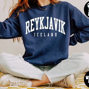 Reykjavik Iceland Sweatshirt, COMFORT COLORS, Gifts, Crewneck Sweater Shirt, Jumper