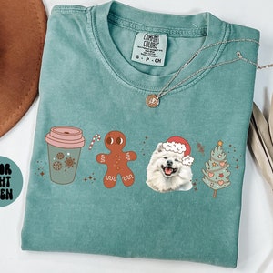 Japanese Spitz Dog Mom Christmas Shirt, Japanese Spitz Shirt, Gifts, Holly Shirt, Comfort Colors, Tshirt, Crewneck Tee, Women