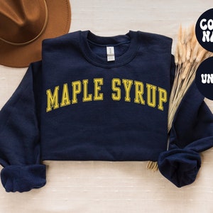 Ahornsirup Sweatshirt, Geschenke, Rundhals, lustiger Pullover Shirt, Pullover, Männer Frauen, ihn für sie