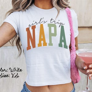 ナパバレー ベビーTシャツ、ぴったりフィット、女子旅Tシャツ、お揃いシャツ、グループTシャツ、友達旅行、トレンディな夏