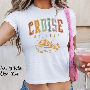 クルーズ天気クルーズ船ベビーTシャツ、クルーズ船シャツ、女子旅行Tシャツ、マッチングシャツ、グループTシャツ、友達旅行、トレンディな夏