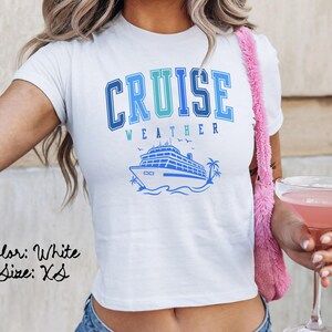 クルーズ天気ベビーTシャツ、クルーズ船シャツ、女子旅行Tシャツ、お揃いシャツ、グループTシャツ、友達旅行