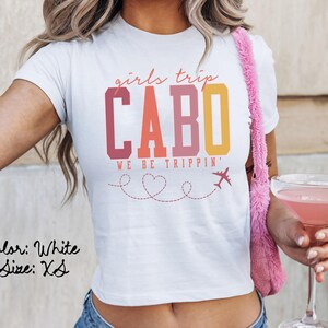 カボ メキシコ ベビー T シャツ、ぴったりフィット、女子旅行 T シャツ、お揃いのシャツ、グループ T シャツ、友達旅行、トレンディな夏