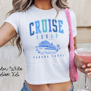 パナマ運河クルーズ隊ベビーTシャツ、クルーズ船シャツ、女子旅行Tシャツ、お揃いシャツ、グループTシャツ、友達旅行、トレンディな夏