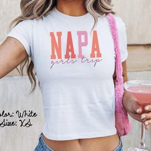 ナパバレー ベビーTシャツ、ぴったりフィット、女子旅Tシャツ、お揃いシャツ、グループTシャツ、友達旅行、トレンディな夏