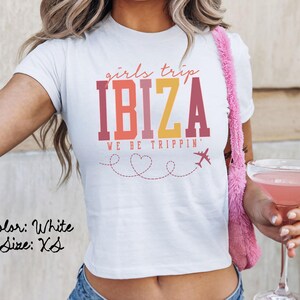 イビサ スペイン ベビー T シャツ、ぴったりフィット、女子旅行 T シャツ、お揃いのシャツ、グループ T シャツ、友達旅行、トレンディな夏