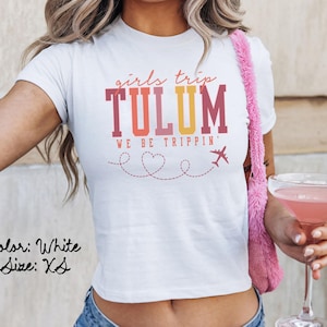 トゥルム メキシコ ベビー T シャツ、ぴったりフィット、女子旅行 T シャツ、お揃いのシャツ、グループ T シャツ、友達旅行、トレンディな夏