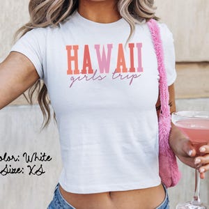 ハワイ ベビー T シャツ、ぴったりフィット、女子旅行 T シャツ、お揃いシャツ、グループ T シャツ、友達旅行、トレンディな夏