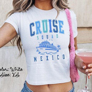 メキシコ クルーズ スクワッド ベビー T シャツ、クルーズ船シャツ、女子旅行 T シャツ、お揃いシャツ、グループ T シャツ、友達旅行、トレンディな夏