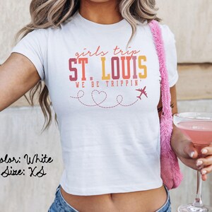 セントルイス ミズーリ ベビー T シャツ、ぴったりフィット、女子旅行 T シャツ、お揃いのシャツ、グループ T シャツ、友達旅行、トレンディな夏